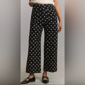 NEW Anthropologie Maeve Colette Cropped Wide-Leg Ponte  Pants 29